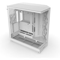 torre nzxt h9 flow blanco ventana templada atx eatx matx mini-itx 4 ventiladores vidrio templado