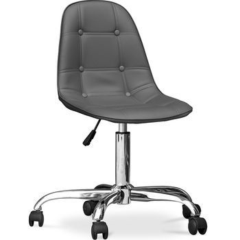 Silla Con Ruedas De Escritorio - Tapizada - Fery Gris