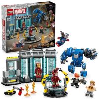lego marvel laboratorio de iron man sala de armaduras 76315 384 piezas