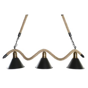 Lampara Techo Metal Cuerda 85x18x20 3 Bombillas