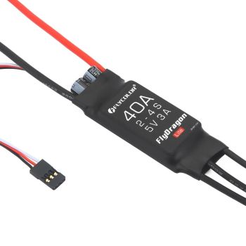 FLYCOLOR FlyDragon Lite Plus 40A 2-4S ESC sin escobillas de doble sentido con BEC de 5.5V/3A para avión RC de ala fija