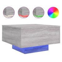 mesa de centro de diseno moderno con luces led 55 x 55 x 31 cm madera de ingenieria gris dec037693