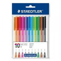 staedtler rainbow ballpoint pens multicolour 05mm line pk10