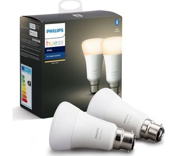 Hue White Bluetooth LED Bulb - B22, Twin Pack, White