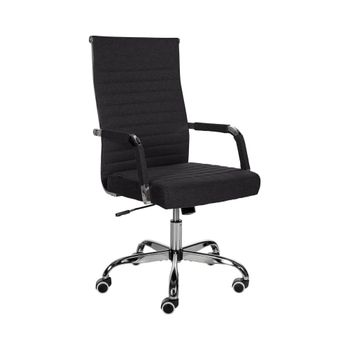 Silla de oficina giratoria regulable en Tela Negro