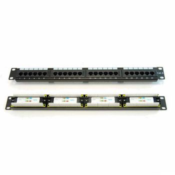 Powergreen Patch Panel 24 Puertos Cat. 6 UTP