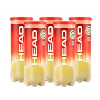 head championship - lote pack 5 botes 15 pelotas tenis unisex amarillo calidad fieltro grueso