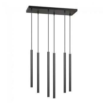 Regleta de techo tizo negro (6 luces)