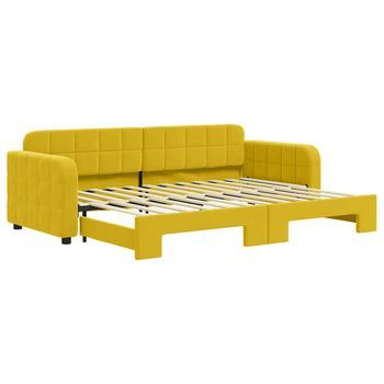 Sofá Cama Nido Terciopelo Amarillo 80x200 Cm