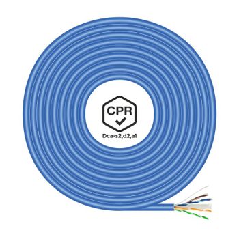 Aisens A135-0662 Bobina Cable de Red RJ45 Cat.6 UTP AWG24 LSZH CPR DCA 100m Azul