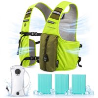 euusa direct chaleco de enfriamiento tengoo con vejiga de agua de 2 l y 3 packs de hielo mochila ligera para correr