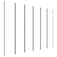 biombo separador de ambientes 6 paneles 300 x 220 cm tela blanca y hierro dec031049