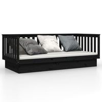 sofa cama  cama para adultos de madera maciza de pino negro 100x200 cm