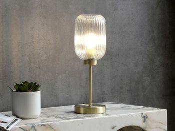 Lámpara de mesa metal dorado