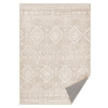 Alfombra Moderna Antideslizante Y Lavable A Máquina Salón 120x170 Cm - Beige