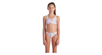 Traje de bano de dos piezas arena confetti blanco multicolor nina