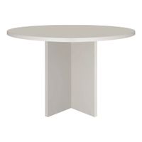 mesa de comedor redonda tablero laminado de  3cm taupe 120cm