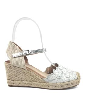 de TIMBOS SANDALIA CUNA ESPARTO MUJER PLATA 131307 PLATEADO