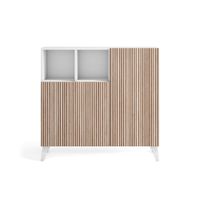 zapatero melamina blanco puertas impresas vallado 87x90x27 cm
