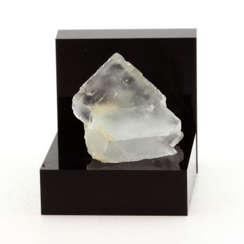 Fluorita Blanca - Pierre Natural De Francia, Pratclaux, Haute -loire | Rare Collection Mineral, Discovery Enero De 2018 | 59.0 Ct - Certificado De