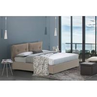 talamo italia cama individual con contenedor giulia made in italy cama con revestimiento de cuero ecologico apertura lateral apta para colchon 80x190 cm taupe