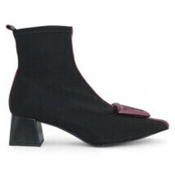 Ezzio Botines botin licra tacon 5 con aplique combinado para mujer