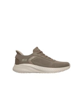 Zapatillas Skechers Slip-Ins Bob Squad Chaos - Solid Step Hombre Dark Taupe Knit