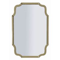 espejo de pared con marco de cristal dorado 60x1x90 cm