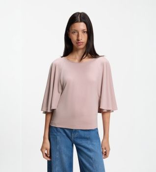 BOSS para mujer. 50563295 Blusa manga campana rosa (XS), Casual, Poliéster, Manga 3/4