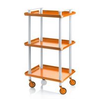 carrito auxiliar leky armazon gris 3 estantes multifuncional practico y decorativoaceronaranja