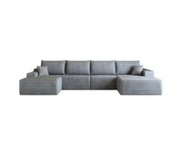 sofa modular esquinero 340 cm - chaise longue en l asiento profundo sin montaje 4 plazas - gris