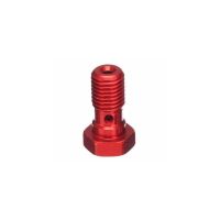 tornillo banjo m10x125 simple cabeza plana alu rojo