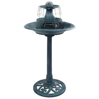 Fuente De Baño Para Pájaros Plástico Verde 50x91 Cm Vidaxl