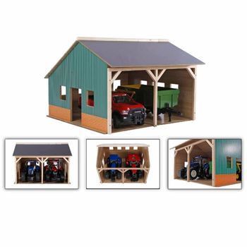 Cobertizo De Granja Para Tractores 1:16 Madera 610338 Kids Globe