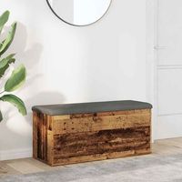 banco almacenaje  banco interior madera de ingenieria madera vieja 102x42x45 cm cfw97503