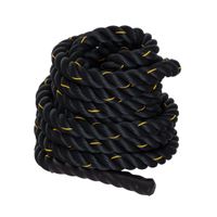 homcom cuerda de batalla para fitness o38 mm 9 m battle rope para entrenamiento de fuerza y crossfit poliester negro   aosom espana