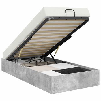 Estructura De Cama Ottoman Gris Concreto 80,5 X 200 Cm Vidaxl
