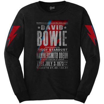 David Bowie Camiseta manga larga Hammersmith Odeon para hombre