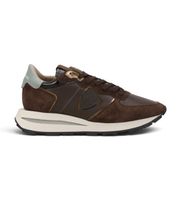 philippe model para mujer tkld zapatillas de piel tropez haute low marron 40 3 a 5cm cordones casual