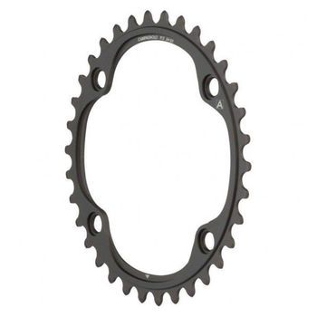 Plato Campagnolo Super Record 4 Brazos Negro 11 Velocidades Carretera Aluminio 53t