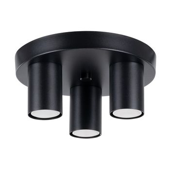 Plafón vaza negro, 3 luces