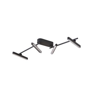 Lámpara de techo led de metal negro