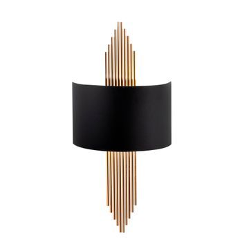 Lámpara De Pared 617-a Cobre Negro Metal 75x10x22 Cm