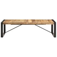 mesa de centro 140x70x40 cm mango sin tratar - marron