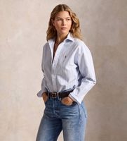 polo ralph lauren para mujer 211b21507002 camisa oxford de algodon relaxed fit azul m casual manga larga