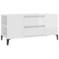 mueble de tv madera contrachapada blanco brillo 102x445x50 cm vidaxl