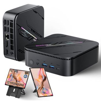 Mini PC Blackview MP100 Pro Intel Core i3-1215U 16GB 512GB SSD Gráficos Intel Windows 11 Pro Pantalla portátil 16