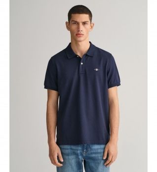 Gant para hombre. 2210 Polo de piqué Regular Fit Shield marino (XL), Casual, Algodón, Clásico, Manga corta