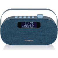 sandstrom sf-daba18 portable dabr bluetooth radio - blue blue