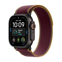 apple watch ultra 4 gps  cellular 49mm negra con correa loop trail burdeos ml